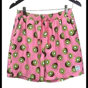 Mosmann Australia Beach Swing Shorts Men's Coral Kiwi Drawstring Pockets Medium‎